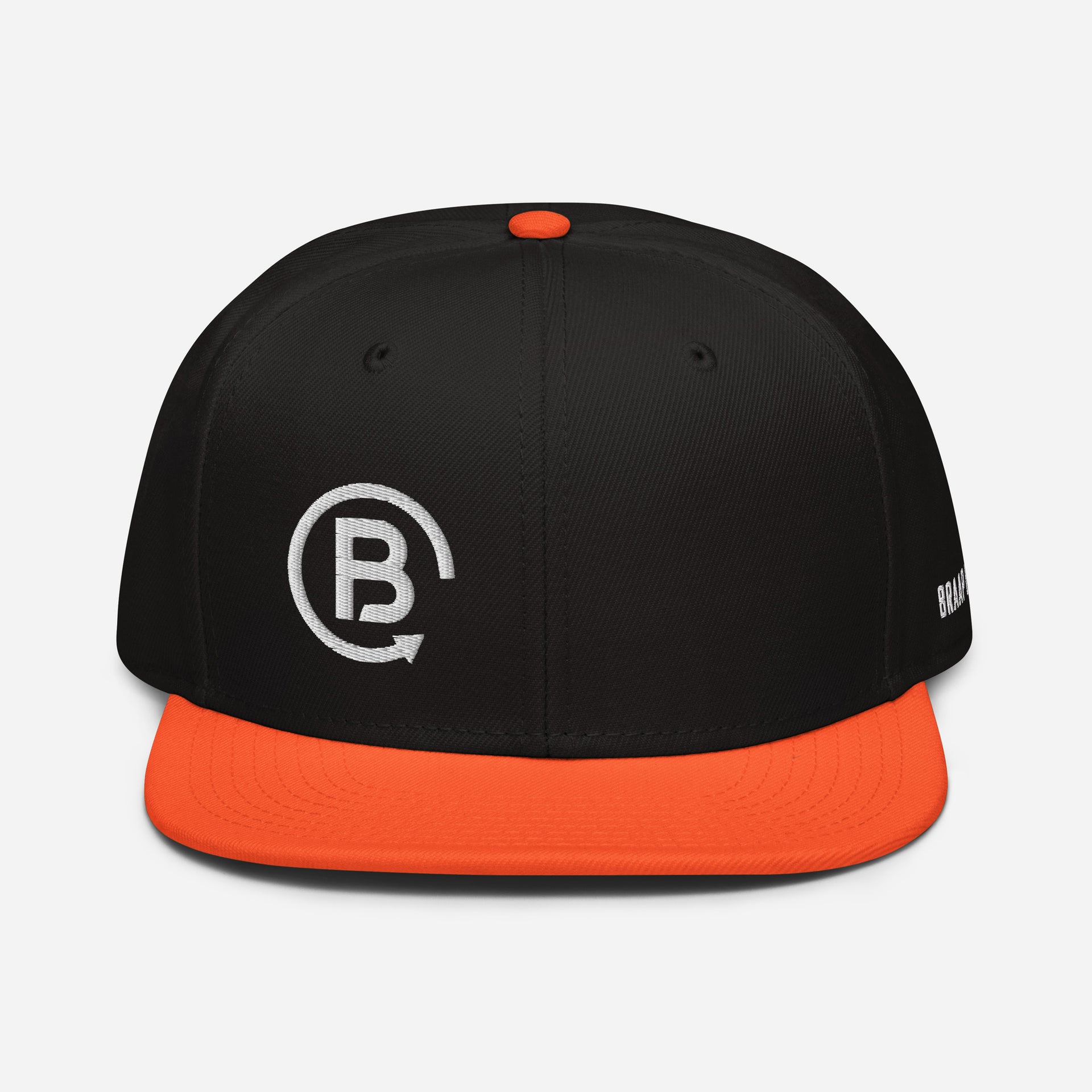 JUST RIDE Braaap Snapback Hat - Flat Bill, Sled/Snowmobile Design, Red/Black, Adjustable