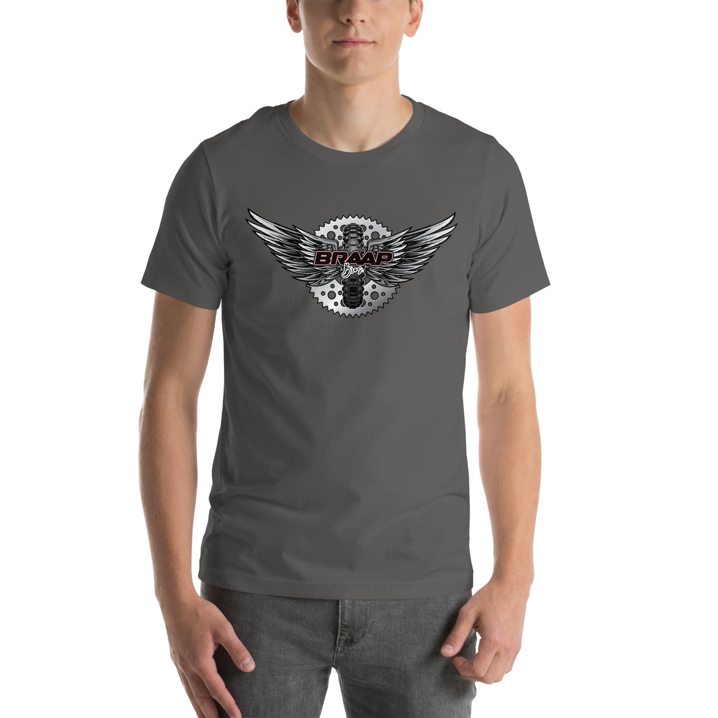 Braap Bros. Winged Tire – Unisex t-shirt