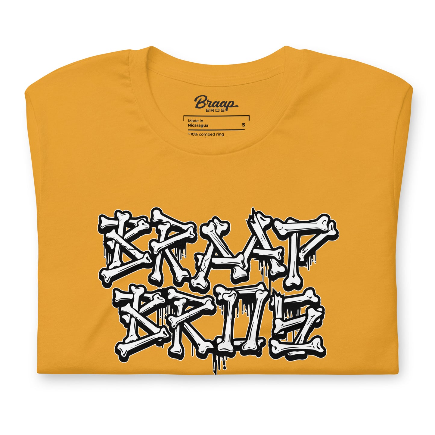 Braap Bros. 'Bones' – Mustard T-Shirt